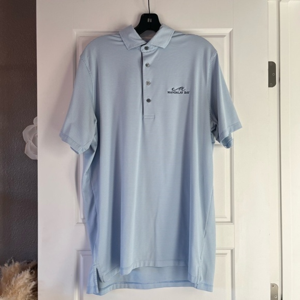 Greyson Pinstripe Mandalay Bay Polo